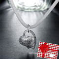 Hollow Out Lovely Heart Shape Silver Jewelry Necklace Gifts